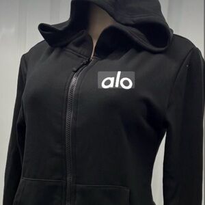 ALO Yoga Women's Black Zip-Up Hoodie